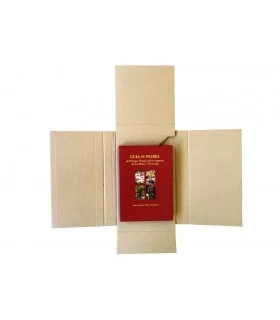 Caja de cartón en cruz para libros