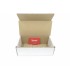 Caja de cartón troquelada de color blanco, Ecommerce 21x10x7