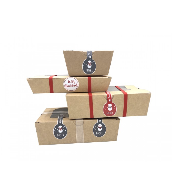 4 tamaños de cajas para regalo con ventana