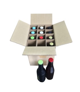 Caja de cartón para 12 botellas cerveza artesana