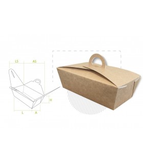 Pack de envases portamenú con asa