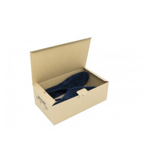 Caja de cartón automontable para zapatos de hombre en color marrón