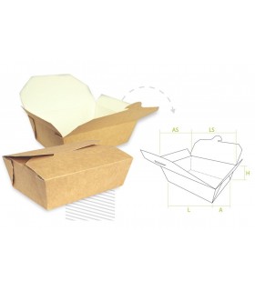 Pack de envases "caja americana" en tres tamaños