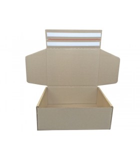 Caja de cartón automontable de doble envío, boomerang 35x25x13