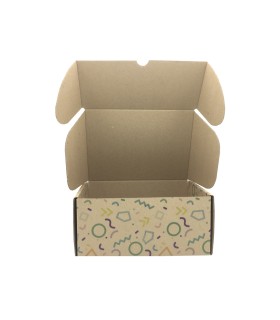 Caja troquelada Ecommerce 21,6x15,3x10 impresa (fiesta)
