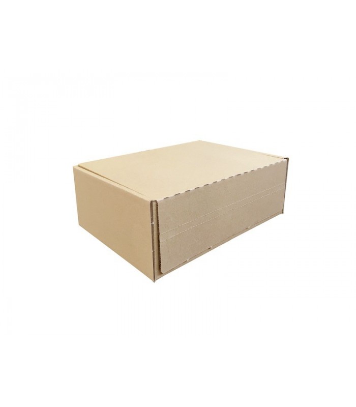 Caja de cartón automontable de doble envío, boomerang 35x25x13, cerrada de lado