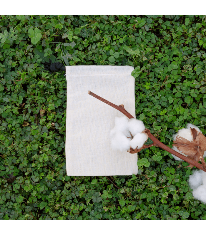 Sacos algodón pack de 100, rellenos embalaje sostenible cosmética