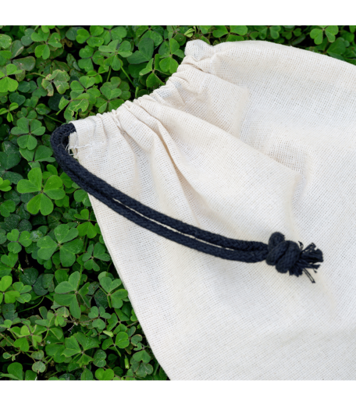 Saco algodón made in spain con cordón negro