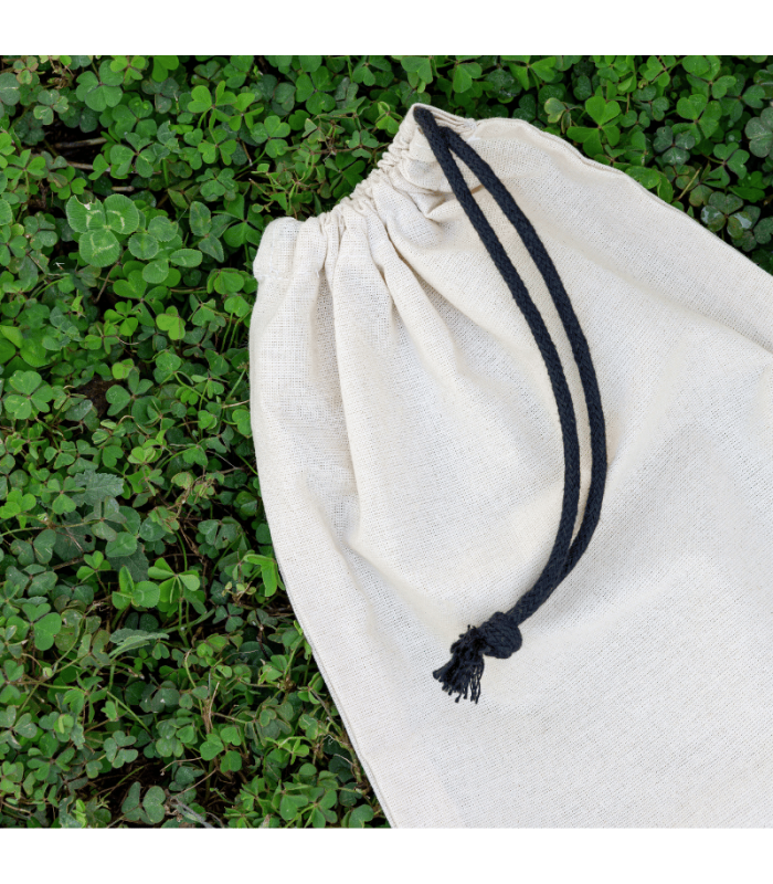 Saco con cordón negro 100% orgánico