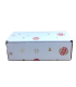 Caja troquelada Ecommerce Blanca 21x10x7 impresa (bolas navidad) frontal