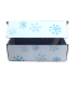 Caja troquelada Ecommerce Blanca 21x10x7 impresa (copos nieve) abierta
