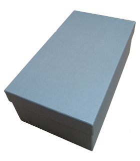 Caja de cartón de tapa y fondo 31 x 17,5 x 11 cm cerrada