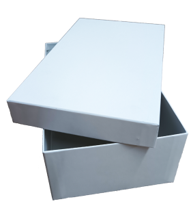 Caja de Cartón de Tapa y Fondo 29x17,5x10 cm blanca (Pack 12 unidades)