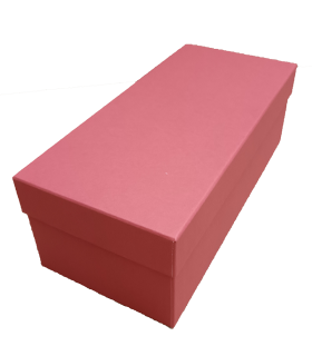 Caja de cartón de tapa y fondo 29x13x10 cm vino (Pack 12 unidades)