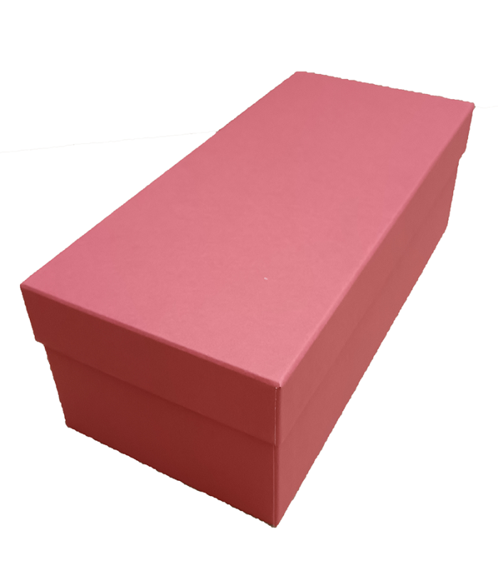 Caja de cartón de tapa y fondo 29x13x10 cm rojo (Pack 12 unidades)
