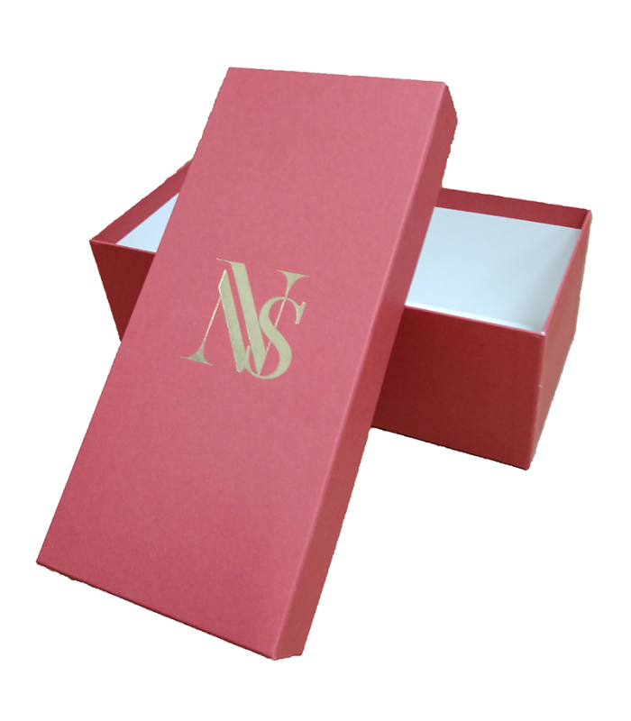 Caja de cartón de tapa y fondo 29x13x10 cm rojo (Pack 12 unidades)