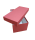 Caja de cartón de tapa y fondo 29x13x10 cm rojo (Pack 12 unidades)