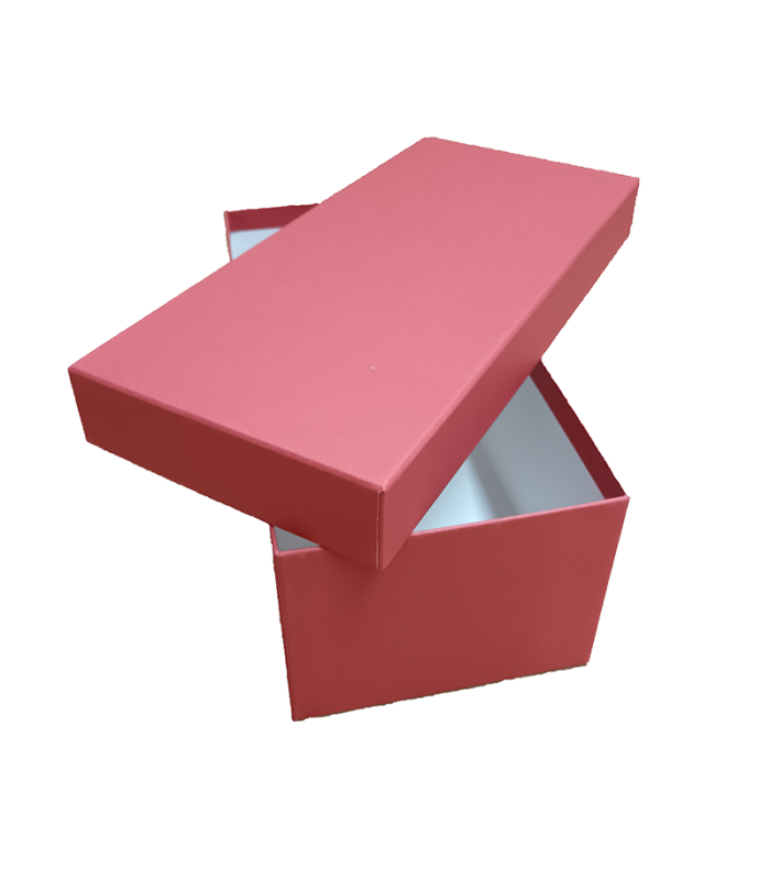 Caja de cartón de tapa y fondo 29x13x10 cm rojo (Pack 12 unidades)