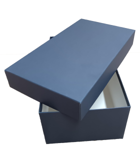 Caja de Cartón de Tapa y Fondo 34x19x12 cm azul (Pack 12 unidades)