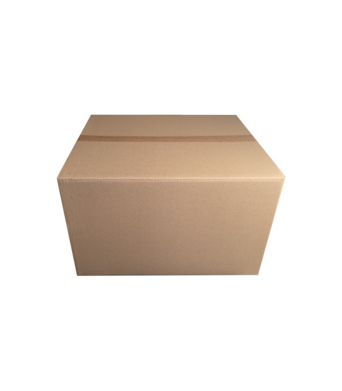 Caja de cartón canal doble de 51,00 x 43,50 x 30,50 cm cerrada con precinto