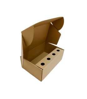 Caja de cartón troquelada de color marrón, Ecommerce 23x15x9