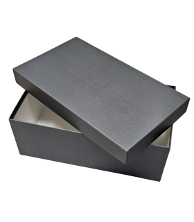 Caja de Cartón de Tapa y Fondo 31x17,5x11 cm negro (Pack 12 unidades)