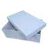 Caja de cartón de color blanco de tapa y fondo, medidas 31x17,5x11 cm