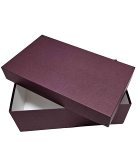 Caja de Cartón de Tapa y Fondo 34x19x12 cm vino (Pack 12 unidades)