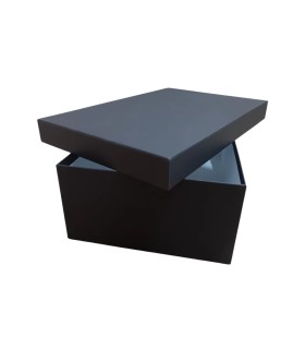 Caja de Cartón de Tapa y Fondo 34x19x12 cm negra (Pack 12 unidades)