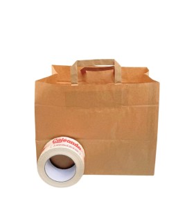 32x21x26 cm bolsa kraft de frente