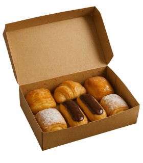 Pack de 25 envases para pastas y pasteles 21,5x14,5x5 cm