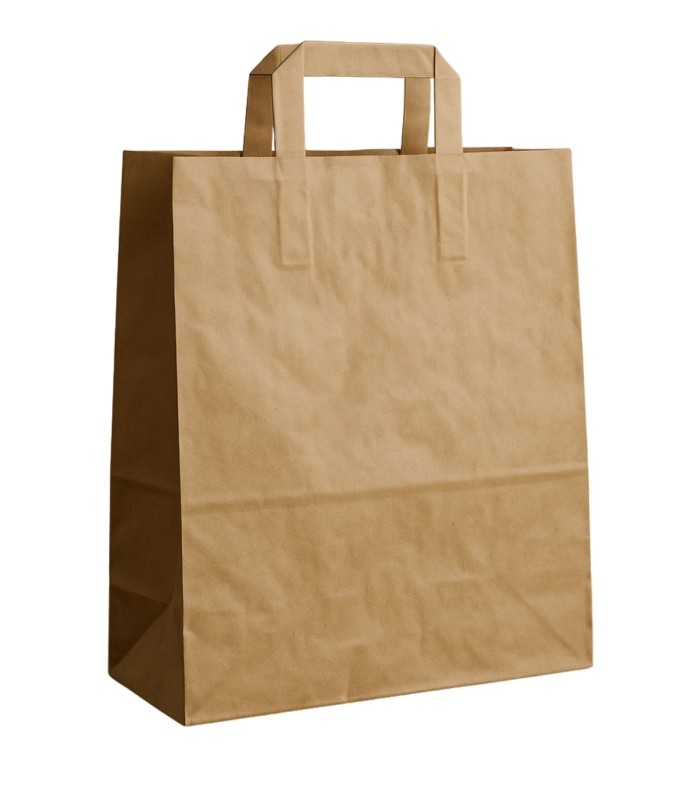 Bolsa de papel kraft 32x16x35 cm