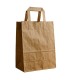 Bolsa de papael kraft marrón con asa plana 28x20x35 cm
