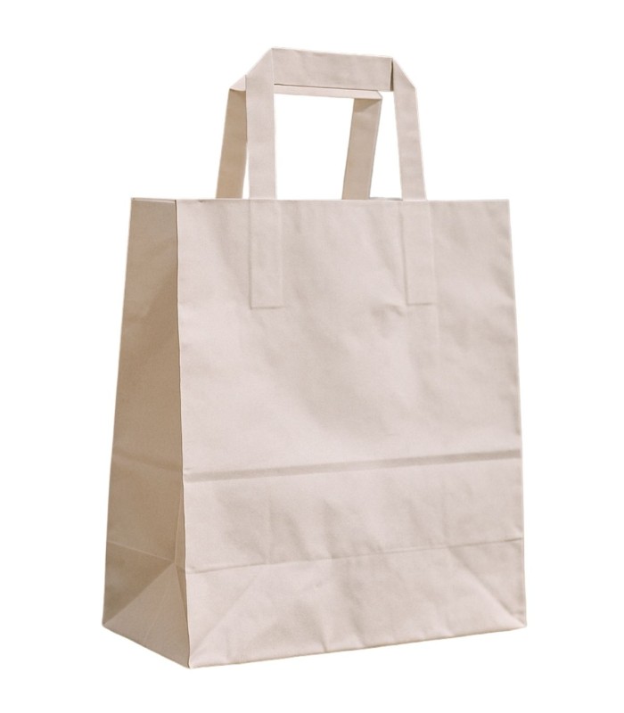 bolsa blanca asa plana 26x17x25 cm