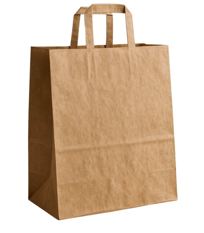 Bolsa de papel kraft 32x21x35 cm marrón