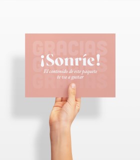 Pack 500 tarjetas A6 - Sonrie