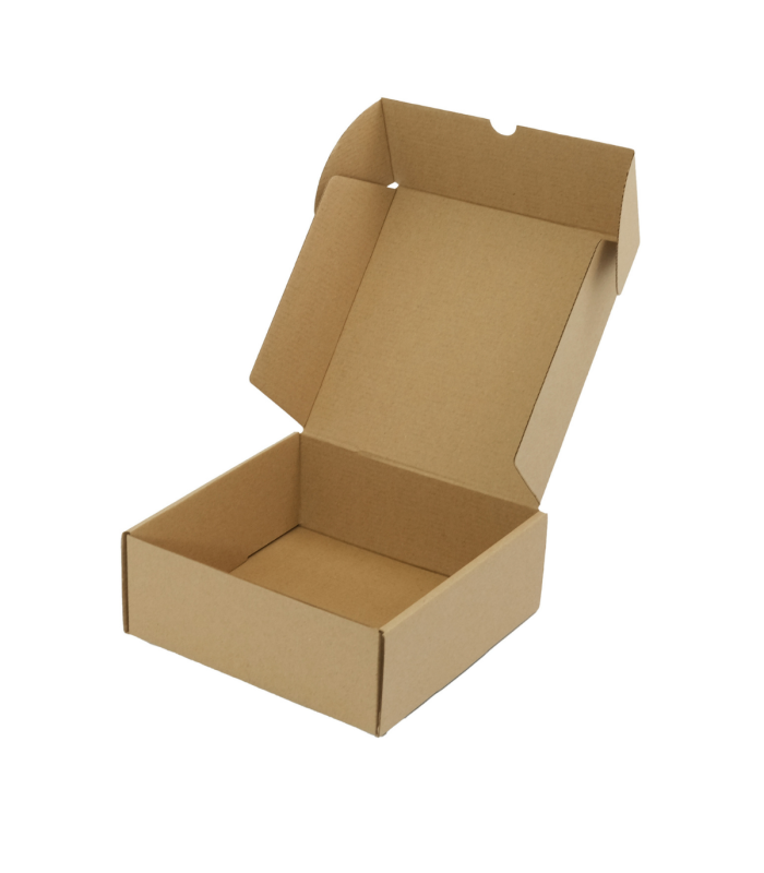 Caja troquelada mediana 19,75x18,5x7cm abierta