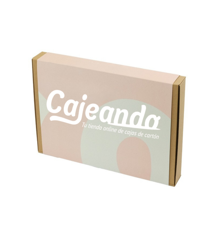 Caja troquelada Ecommerce plana 34,5x24,5x4,7cm con faja personalizada