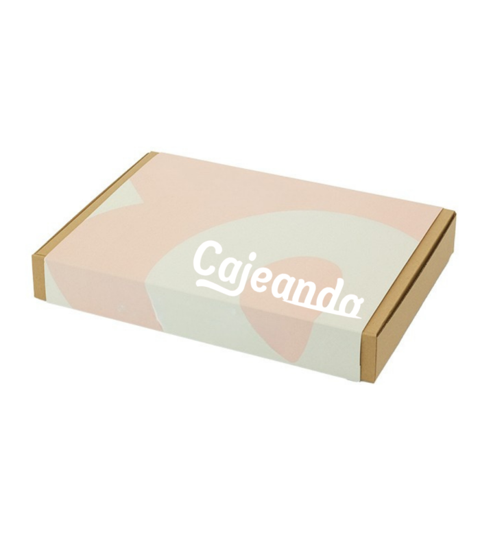 Caja troquelada Ecommerce plana 34,5x24,5x4,7cm con faja personalizada