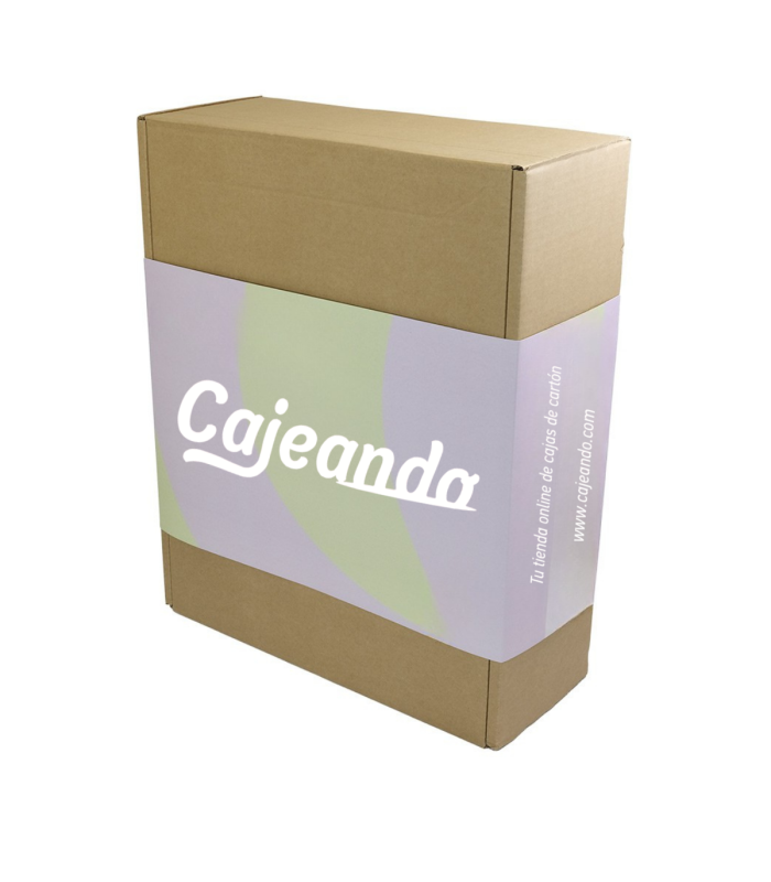 Caja troquelada Ecommerce grande 47x57,5x19cm con faja personalizada