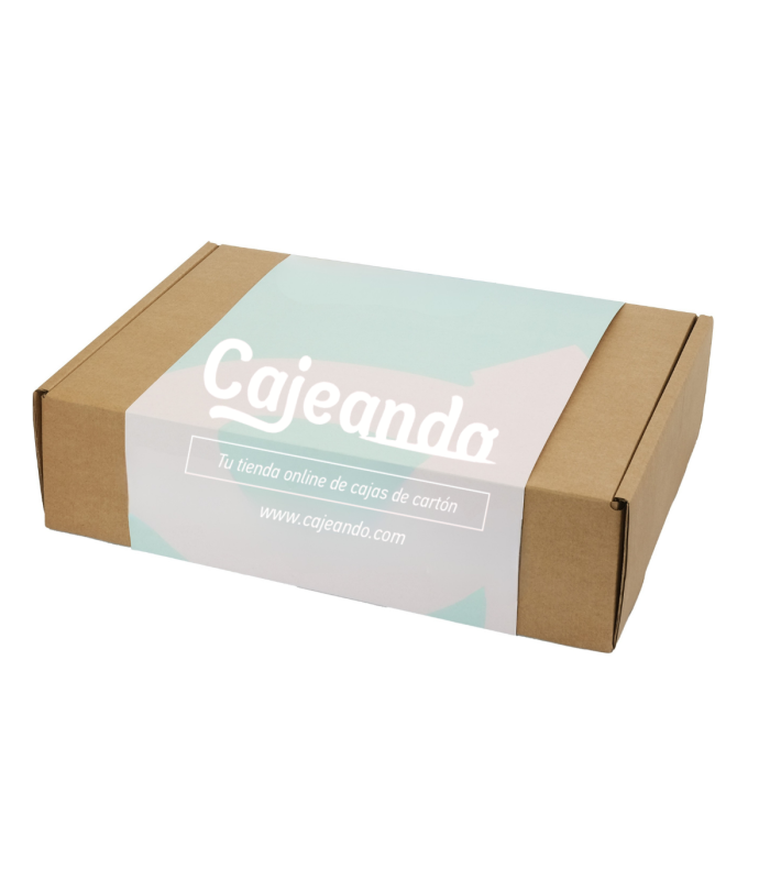 Caja troquelada Ecommerce grande 48x33x12,5cm con faja personalizada