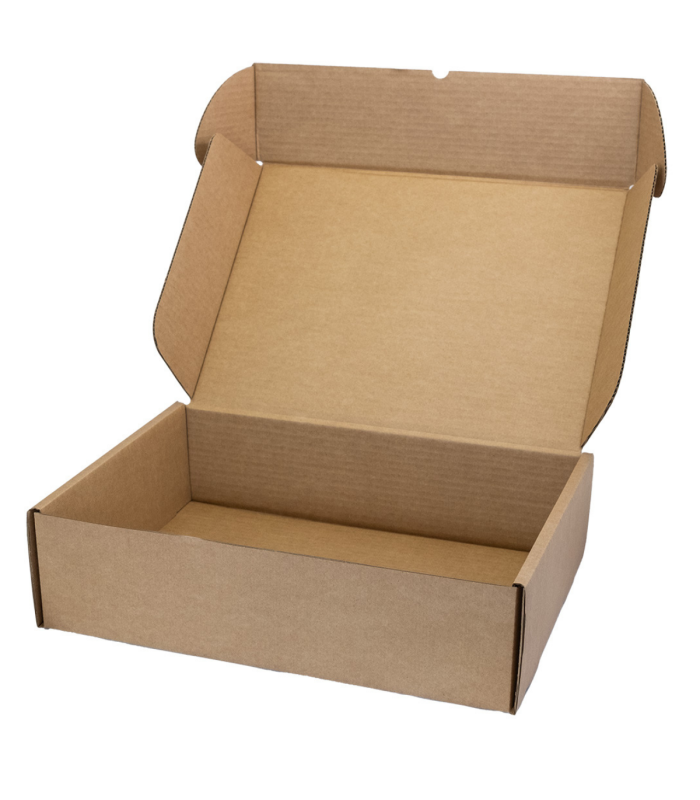 Caja troquelada Ecommerce grande 48x33x12,5cm abierta