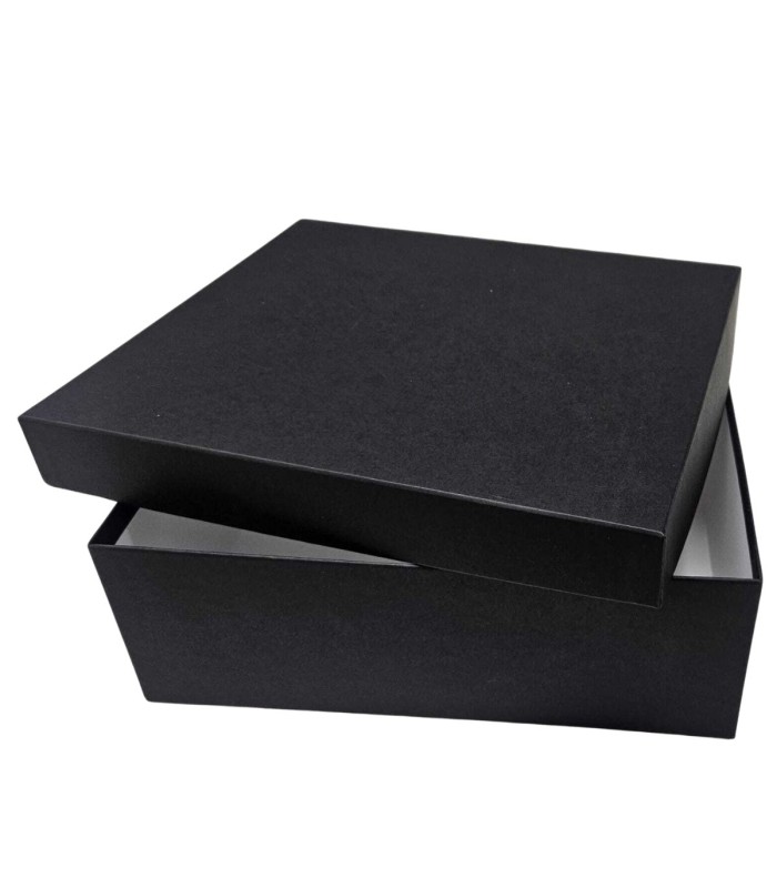 Caja de Cartón de Tapa y Fondo 37x32x13 cm negro (Pack 12 unidades)