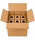 Caja para enviar 6 botellas de vino con celdas de protección