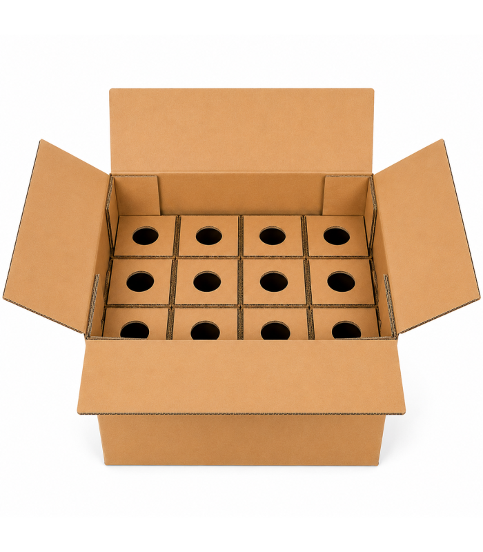 caja envio 12 botellas vino vidrio