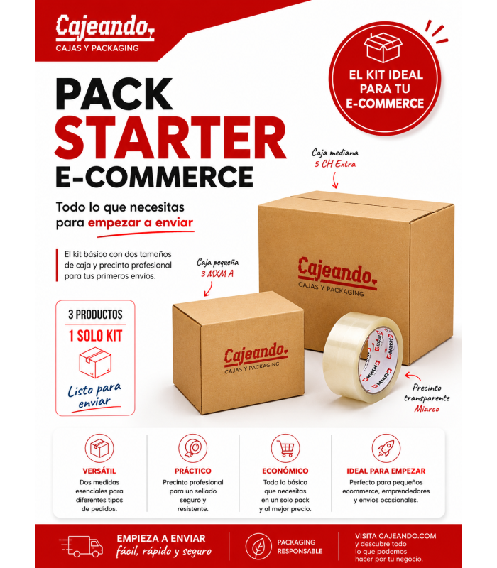 pack starter ecommerce, para todo tipo de envíos online