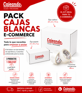 pack oferta cajas para envío blancas