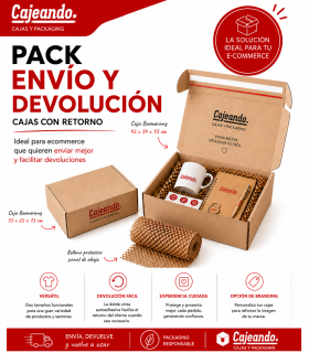 pack oferta cajas para envío y devolución