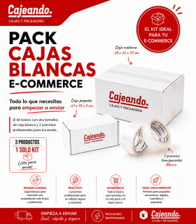pack oferta ecomerce cajas blancas envio