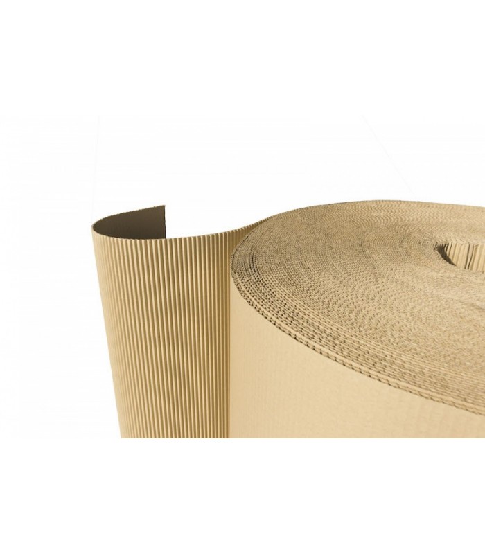 Rollo de cartón ondulado, cerca